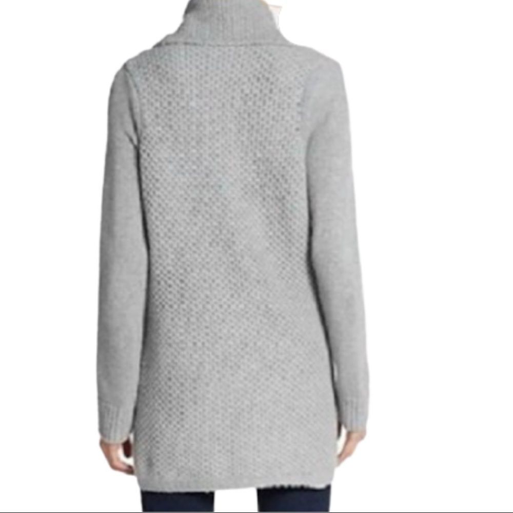 Vince Grey Yak/Wool Honeycomb Knit Jacket Cardigan - Picture 2 of 7